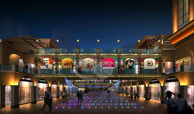 商業街景觀照明工程設計效果圖